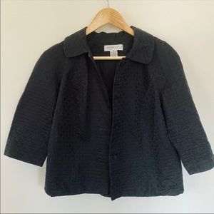 Vintage Ungaro Black Cotton / Silk Blend Emanuel Ungaro Cropped Jacket 6